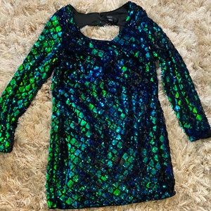 Forever 21 Mermaid sequin cocktail dress
